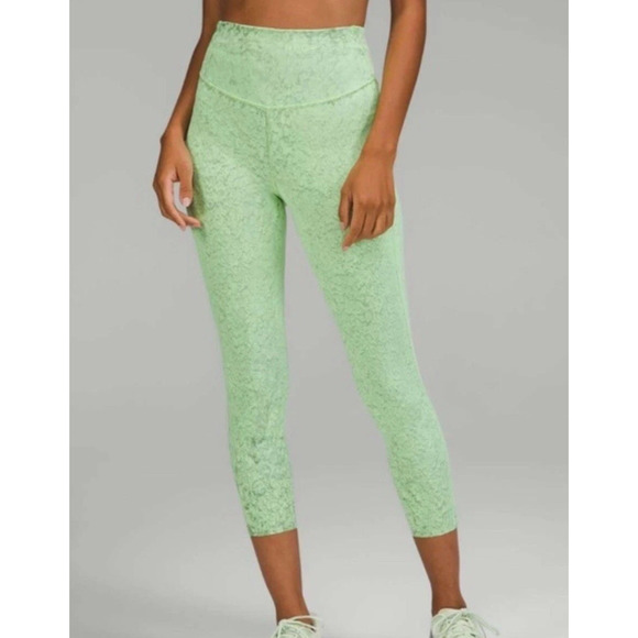 Lululemon Base Pace High-Rise Running Tight 25" City Grit Green Multi Women’s 8 - Picture 1 of 7